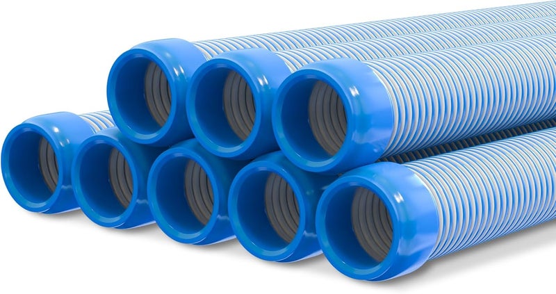 Poolvio Pool Vacuum Hose 26 Feet (8 x 40 Inch), 1.5 Inch Cuffs, Compatible with Most Inground Automatic Cleaners - Image 1